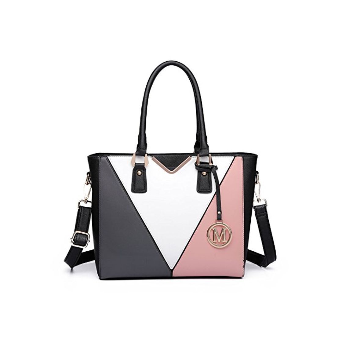 Social Miss Lulu Bolso de Mano Mujer Bolso Señora Tote Multicolor Piel Sintética