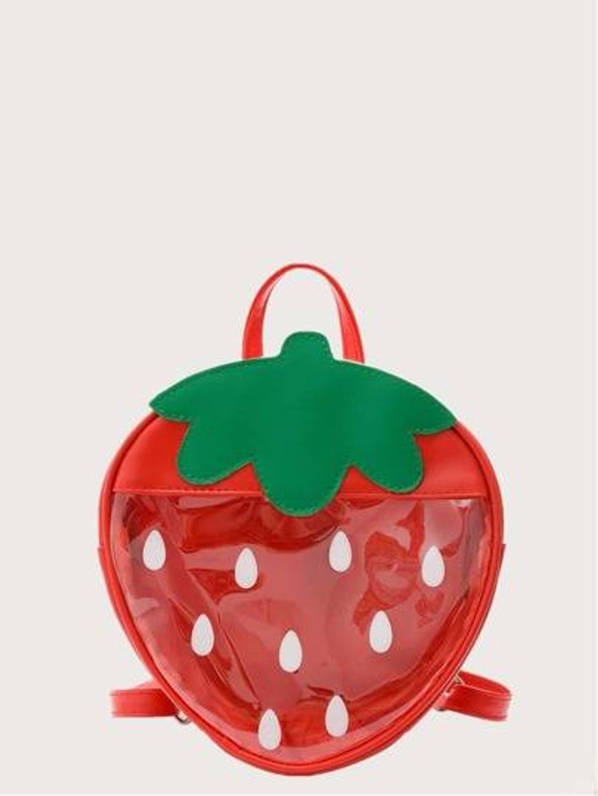 Fashion Mochila transparente de fresa 🍓