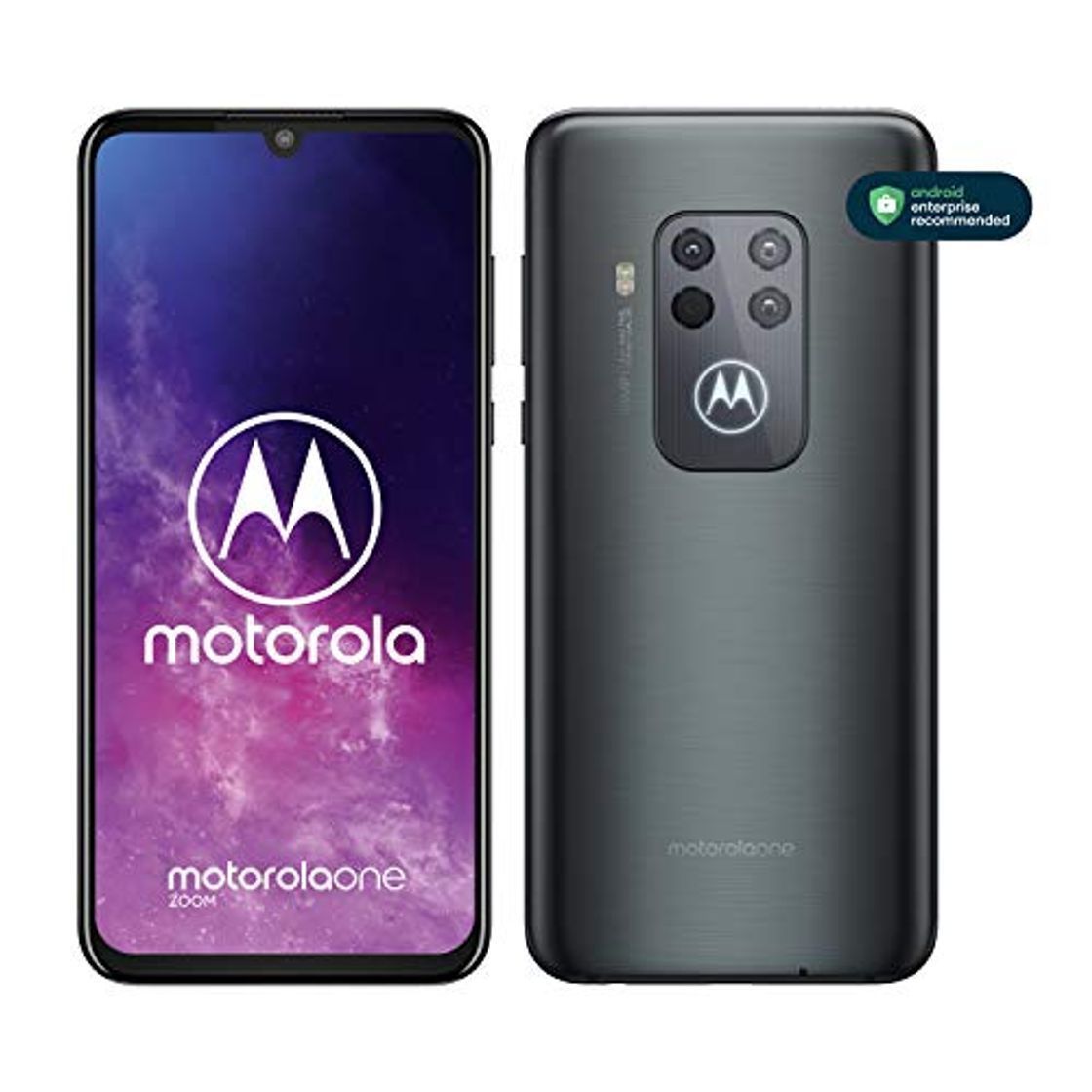 Electrónica Motorola One Zoom con Alexa Hands-Free (Pantalla 6,4" FHD+, Sistema de 4