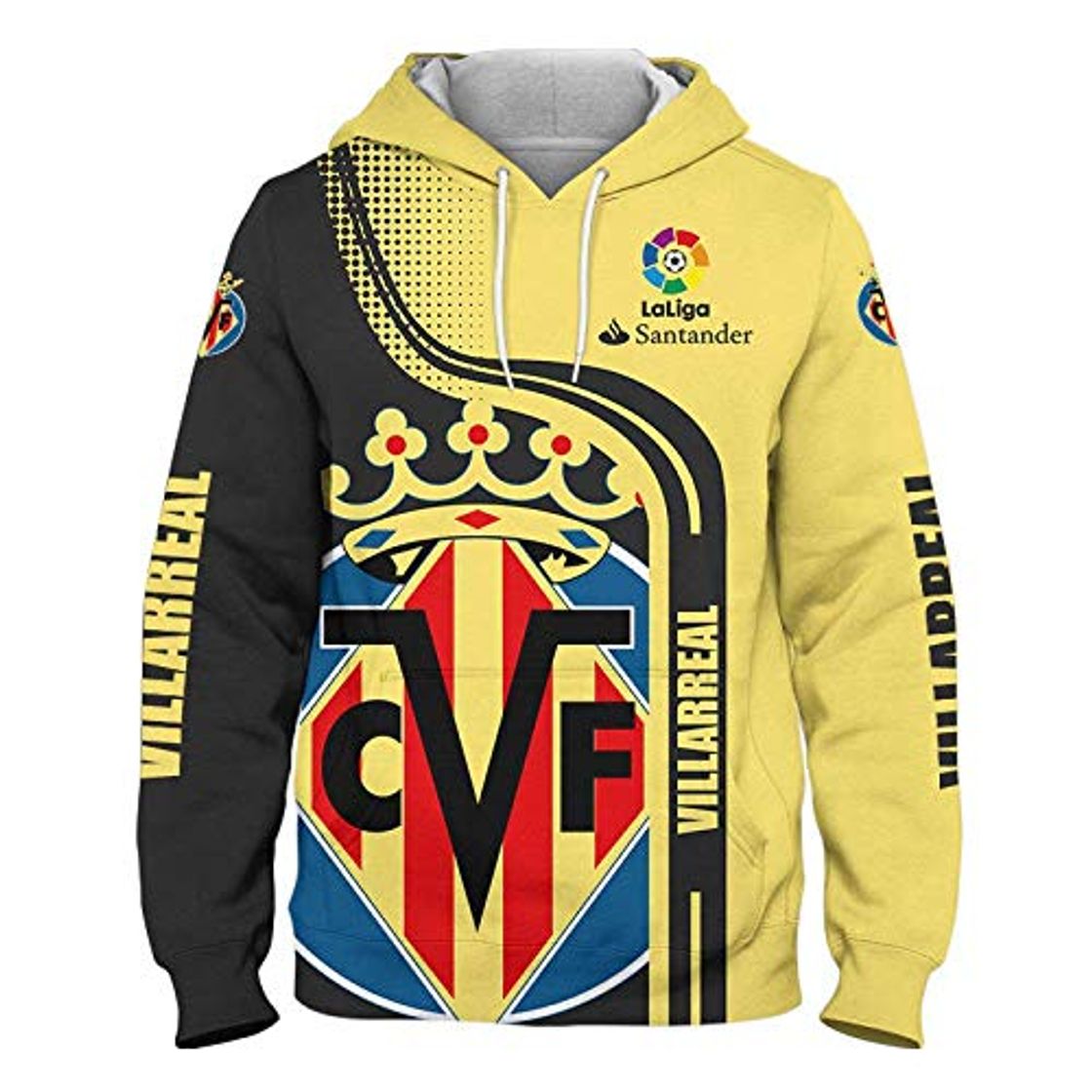 Social Hombres Hoodies por Villarreal 3D Impresión Sudadera con Capucha Suéteres