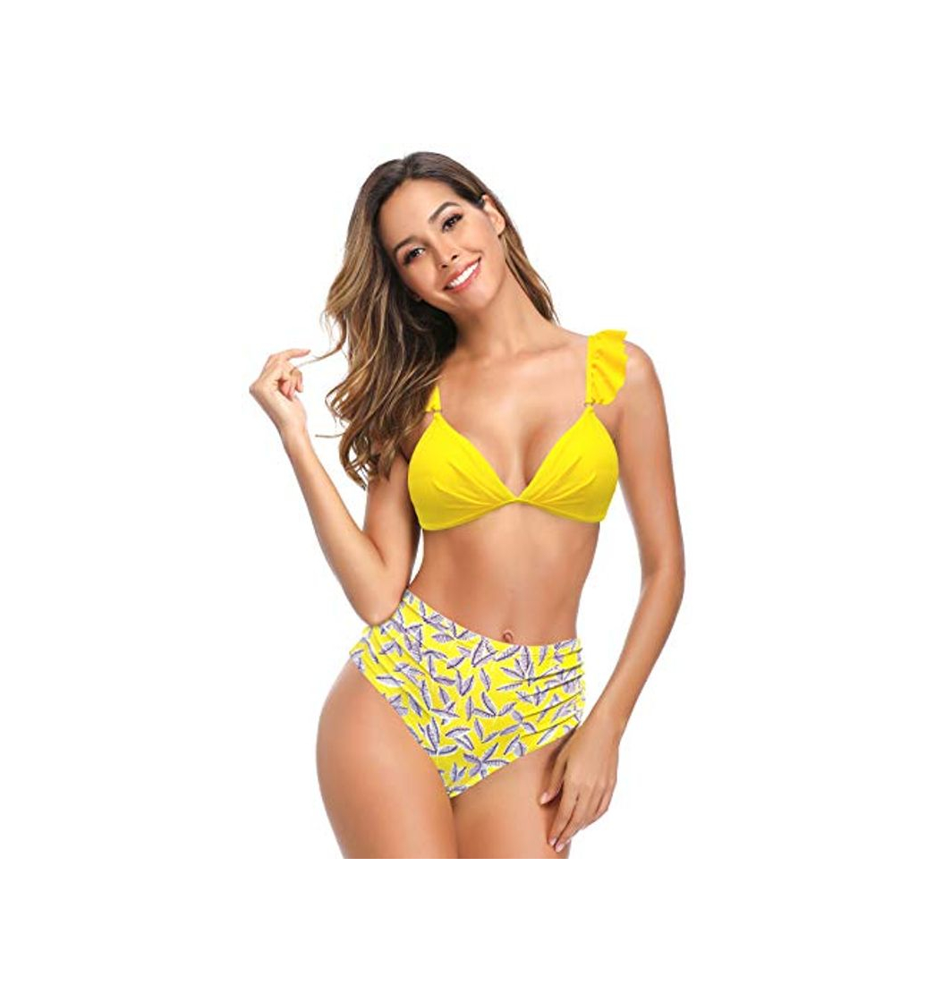 Social SHEKENI Mujer Vestido de Bikini Traje de Baño con Volantes Bikini Sexy