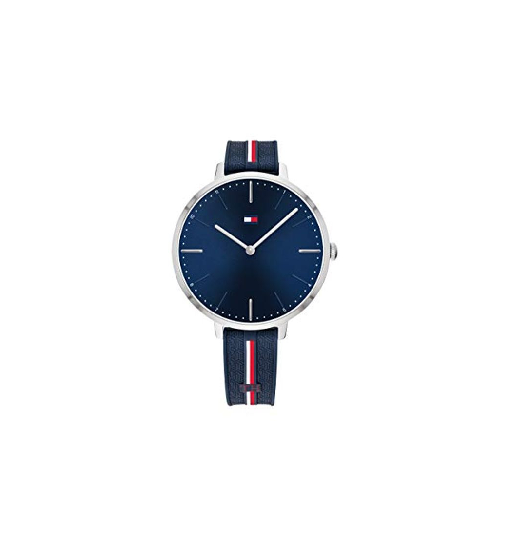 Social Tommy Hilfiger Reloj Analógico para Mujer de Cuarzo con Correa en Silicona 1782154