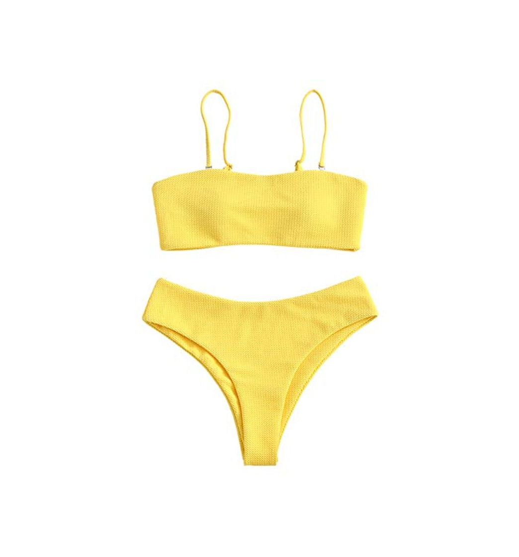 Social Zaful - Conjunto de bikini con tirantes