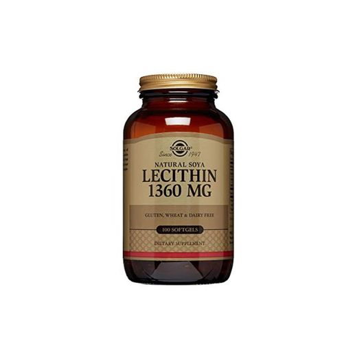 Solgar Lecitina de Soja 1360 mg Cápsulas blandas