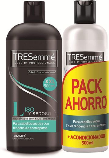 TRESemmé Pack con Champú Liso y Sedoso con Acondicionador - 2 Paquetes