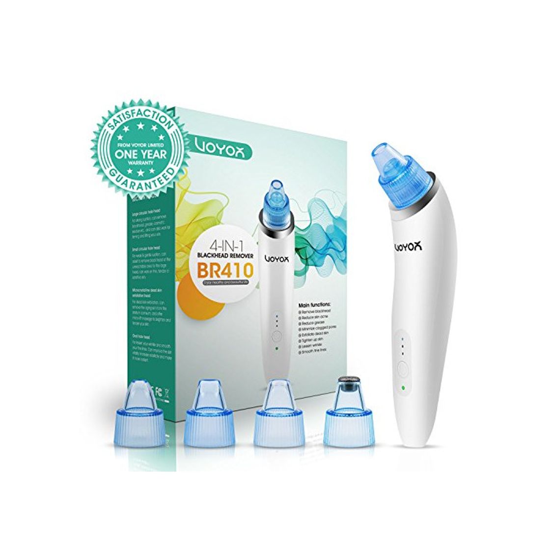 Social VOYOR 4-In-1 Limpiador de Poros BR410 Limpiador Puntos Negros y Espinillas Electrónico