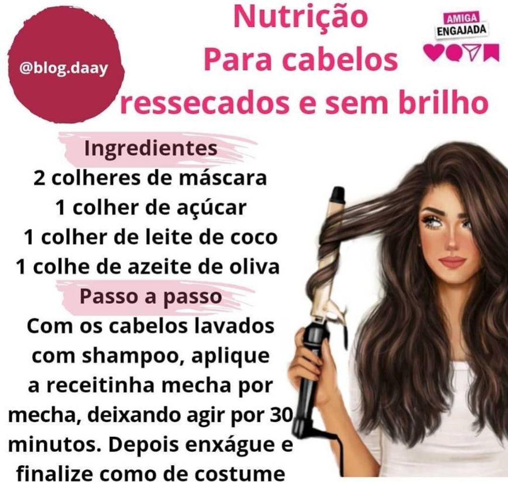 Moda Nutrição , cabelos ressecados e sem brilho