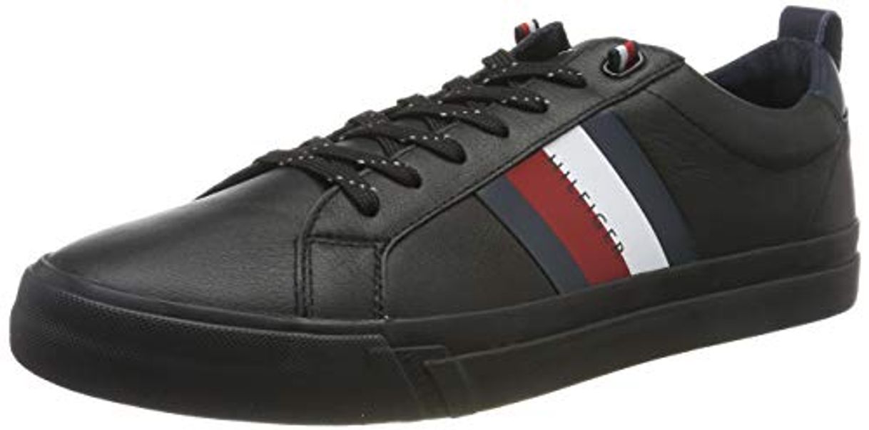 Social Tommy Hilfiger Flag Detail Leather Sneaker