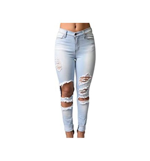 Anyu Denim Pantalones Jeans Rotos Vaqueros Push Up Vaqueros Elásticos para Mujer