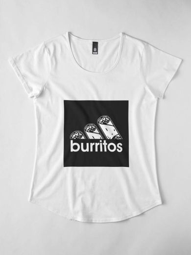 Burritos Adidas Camiseta premium de cuello ancho

