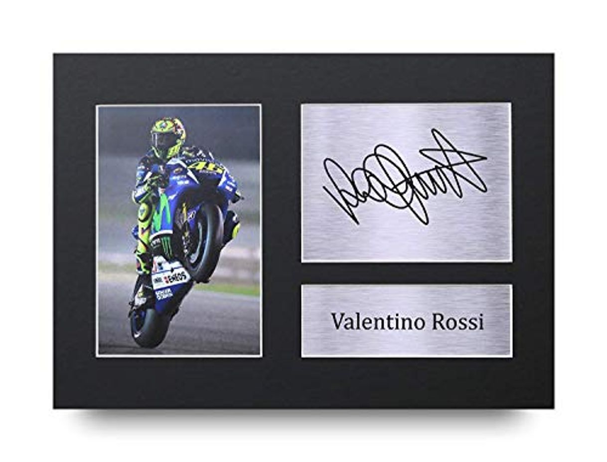 Products HWC Trading Valentino Rossi A4 Sin Marco Regalo De Visualización De Fotos De Impresión De Imagen Impresa Autógrafo Firmado por Superbikes Los Aficionados De Motogp