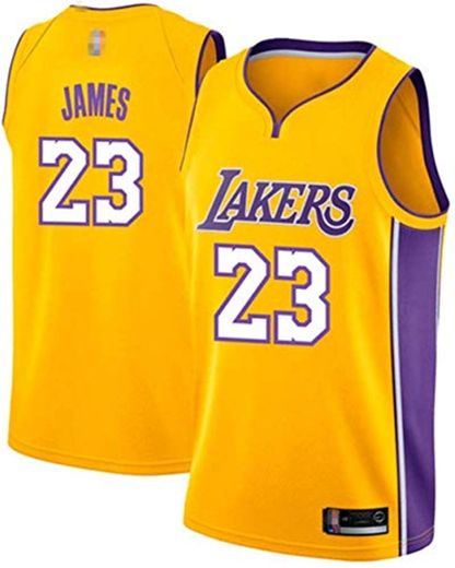 Faith Wings Camiseta de Baloncesto para Hombre NBA LA Lakers # 23 Lebron James Camiseta de Baloncesto Swingman de Malla Tops Deportivos Hombre