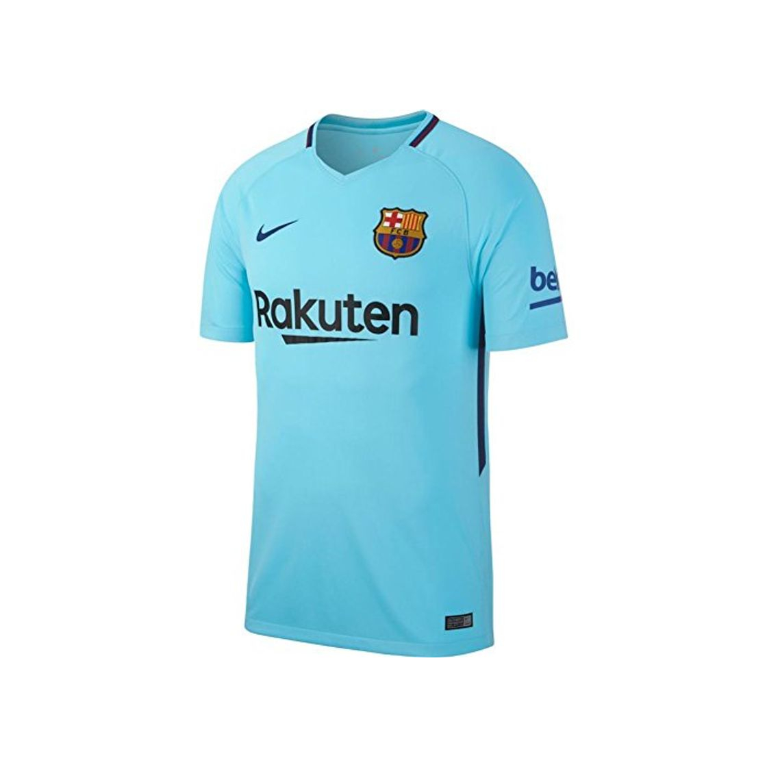 Social Nike 2017/18 FC Barcelona Stadium Away Camiseta de Manga Corta, Hombre, Azul