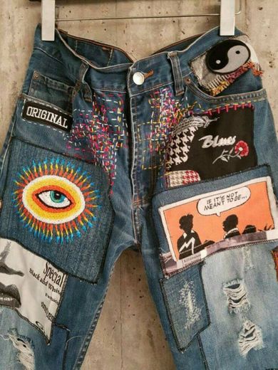 Jeans vintage customizada