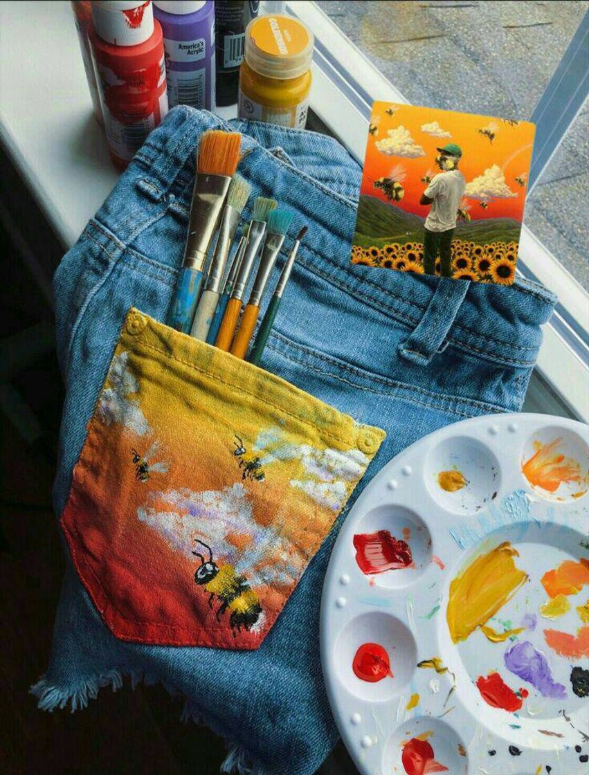 Moda Pintura para bolso de calça