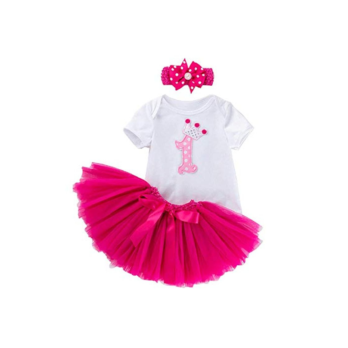 Moda Baby Girl First Birthday - Falda con Cuerpo de Tul - tutú