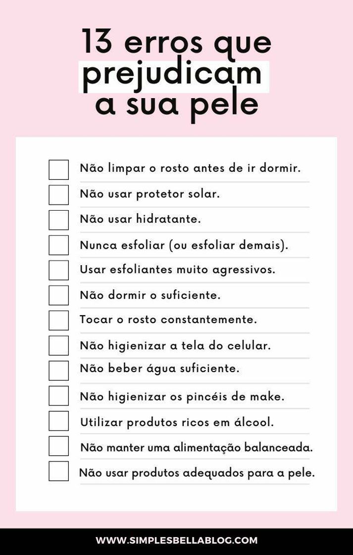 Moda Dicas de cuidar de pele 