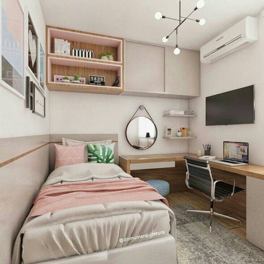 Moda Quarto pequeno e mordeno lindo😍