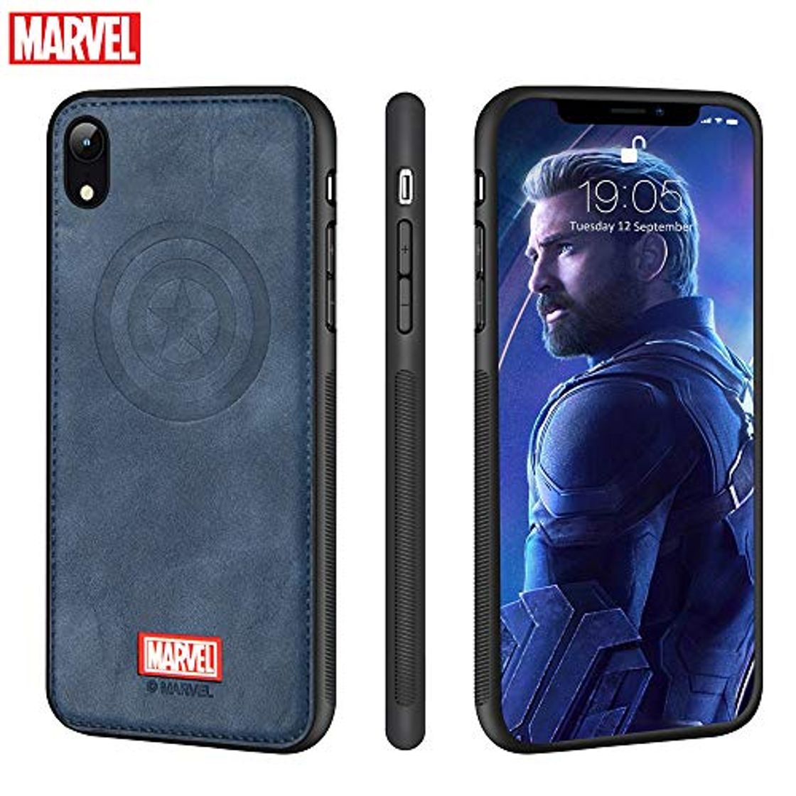 Products FASTER Funda iPhone XR Carcasas Protectora Marvel Avengers para Celular Funda TPU Funda de Cuero 3D Premium Resistente a los Arañazos