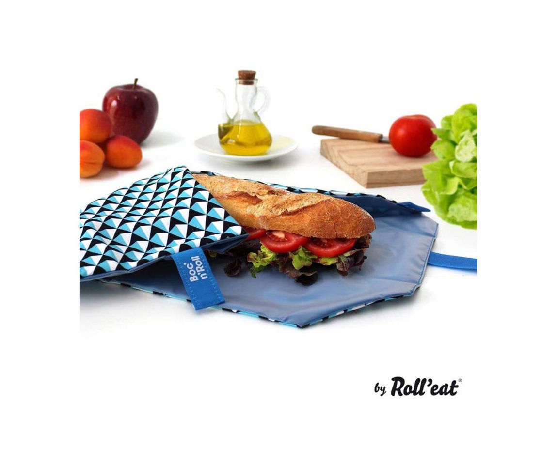 Product Roll'eat - Boc'n'Roll Tiles Bolsa Merienda Porta Bocadillos Ecológica y Reutilizable sin