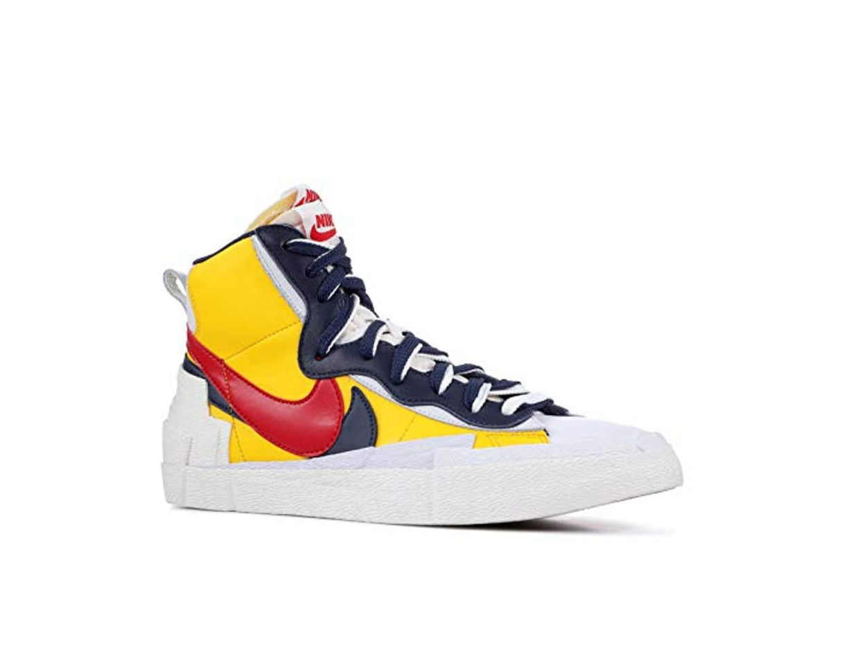 Moda Nike Blazer Mid Sacai Snow Beach Varisty Maze/Rojo Cuero, Amarillo