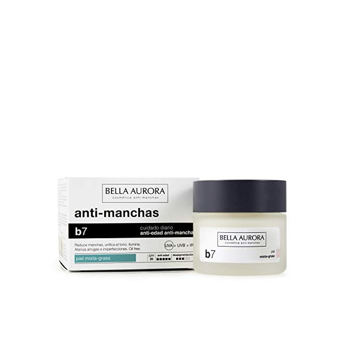 Social Bella Aurora Crema Facial Hidratante Anti-Edad y Anti-Manchas para Piel Mixta o