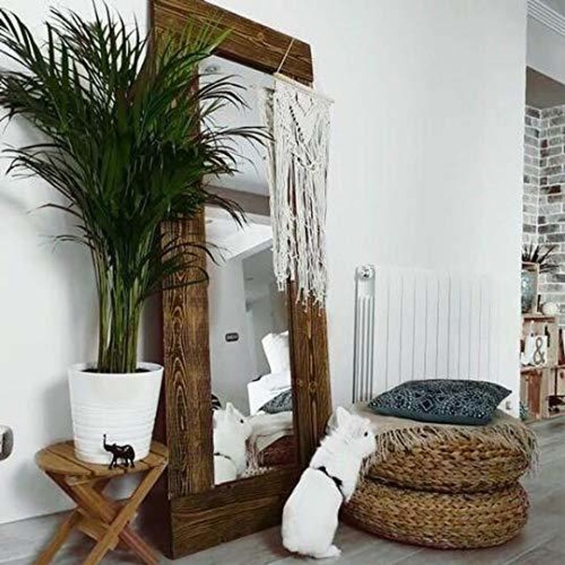 Social HANNUN Espejo Akake de Madera Maciza Artesanal Fabricado a Mano