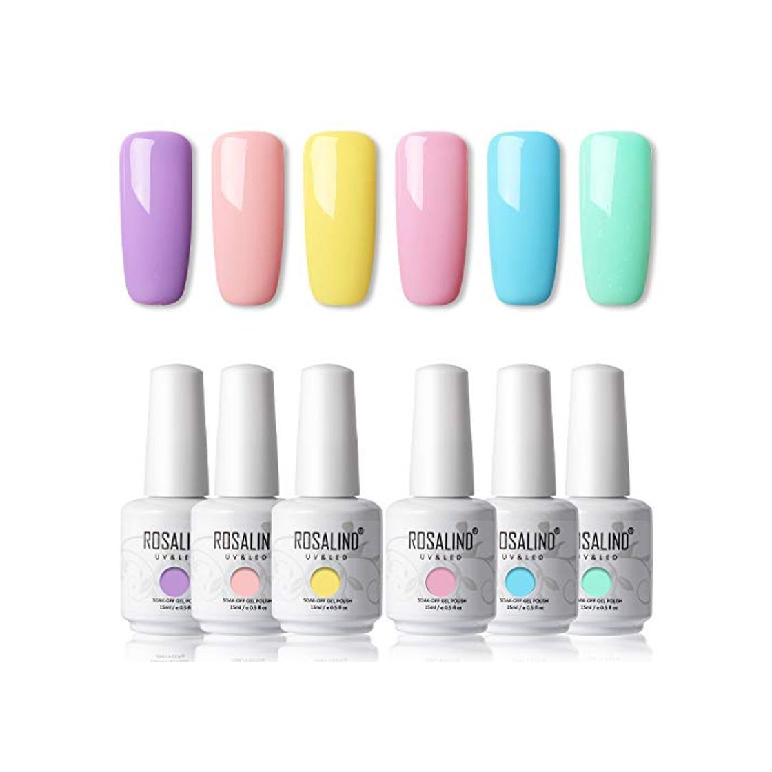 Social ROSALIND 15ml Esmaltes Semipermanentes de Uñas en Gel UV LED
