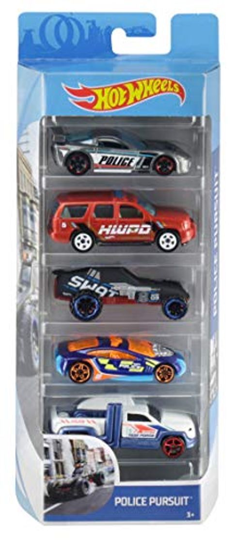 Social Hot Wheels Pack de 5 vehículos, coches de juguete