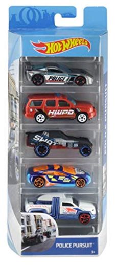 Hot Wheels Pack de 5 vehículos, coches de juguete