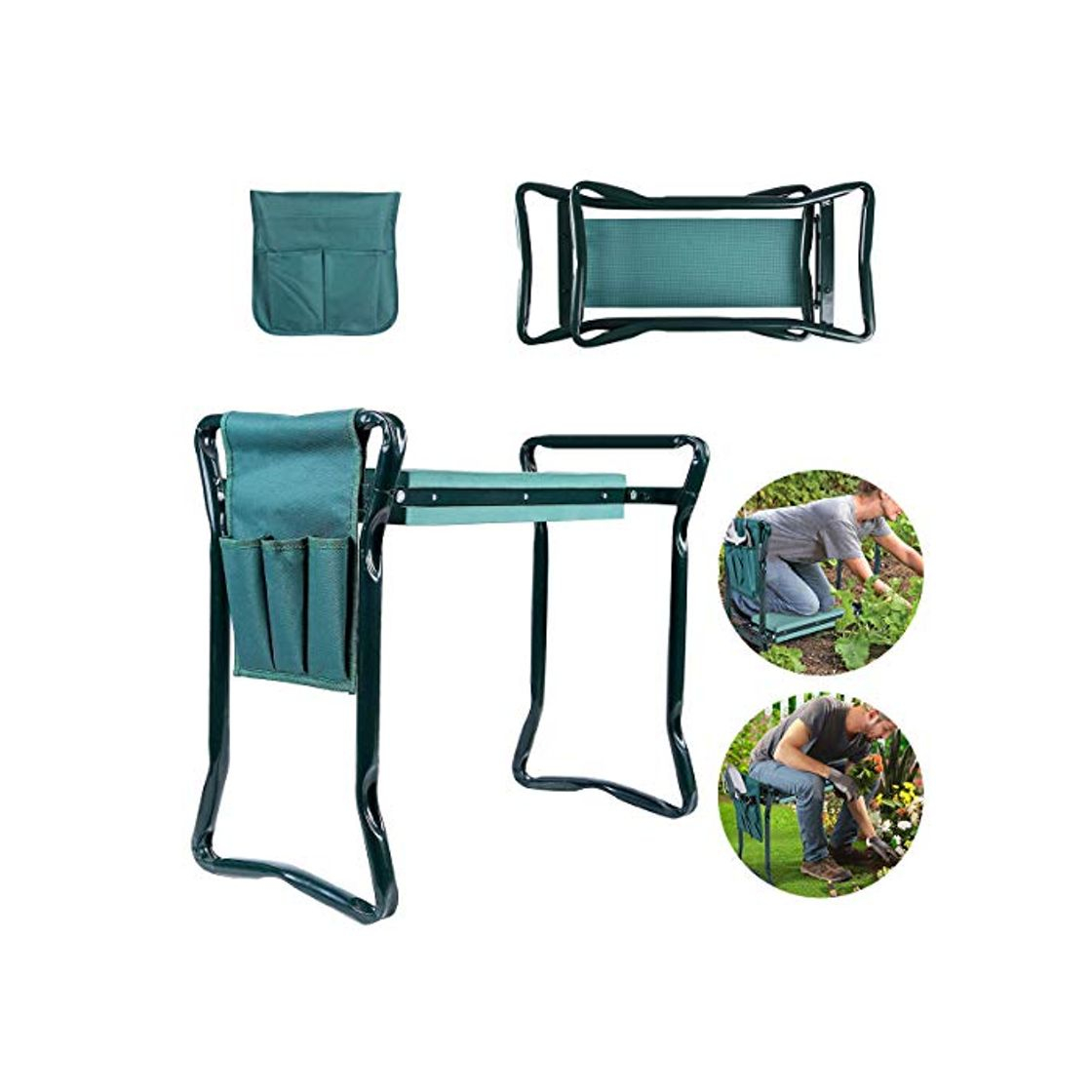 Producto Rodillas Para Jardinería Banqueta Taburete Jardín Plegable Taburete Reclinatorio de Jardín Portátily Plegable Banco de Rodillas Asiento de Jardín Kneeler Carga 113kg Taburetes para jardinería