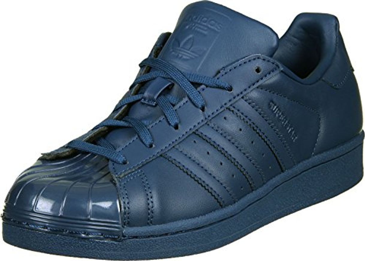 Fashion adidas Originals Women's Superstar Glossy Toe Trainers Tech Steel US7 Blue