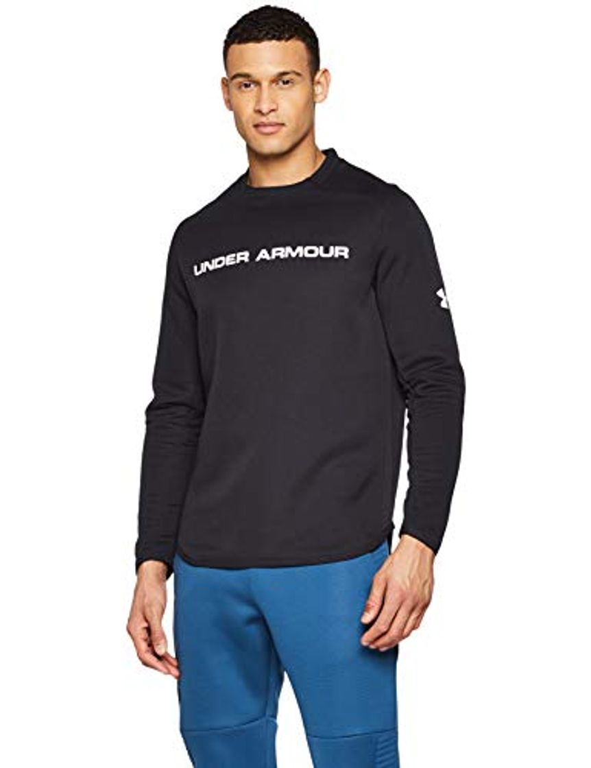 Moda Under Armour Move Light Graphic Crew Parte Superior del Calentamiento, Hombre, Negro