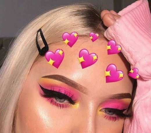 maquiagem rosa com amarelo 
