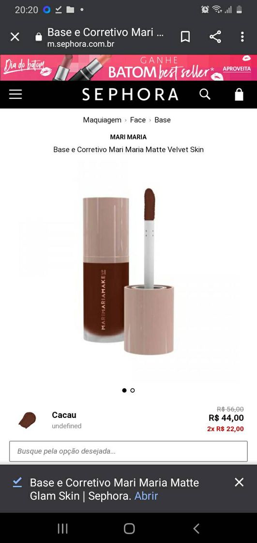 Producto Base corretivo marimariamakeup