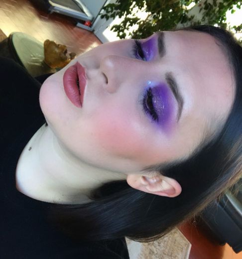 Purple makeup