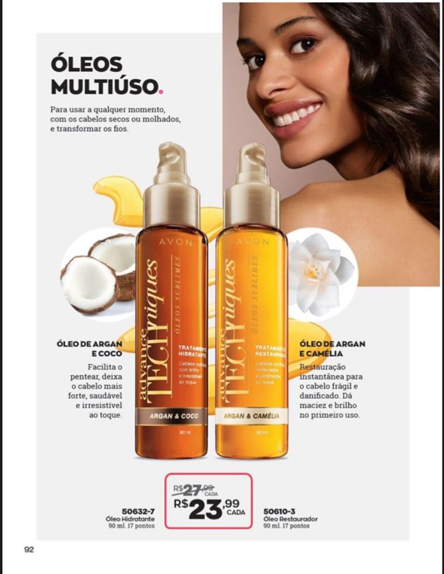 Moda Óleo de restauração capilar - Avon 