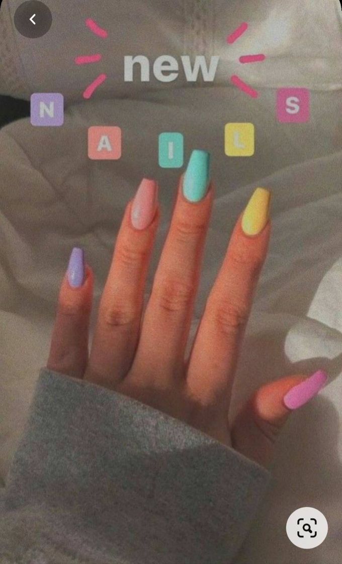 Moda Unhas coloridas