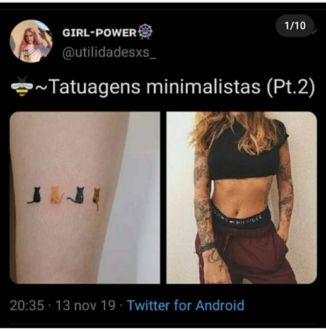 Moda Tatuagens minimalistas