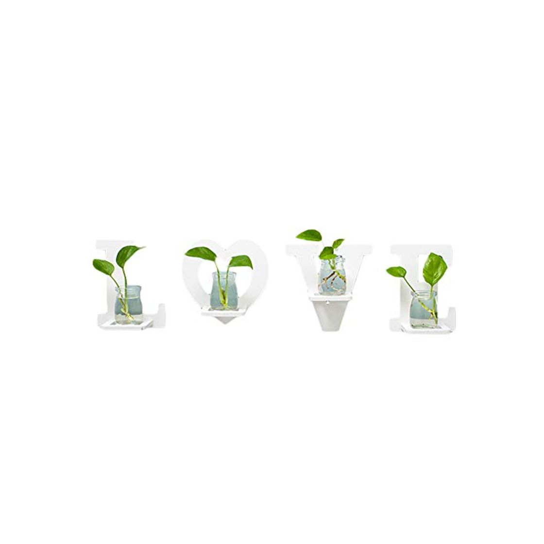 Producto Ordertown 4 Unids HOGAR Amor Carta Colgante De Pared Florero Florero Jardinera