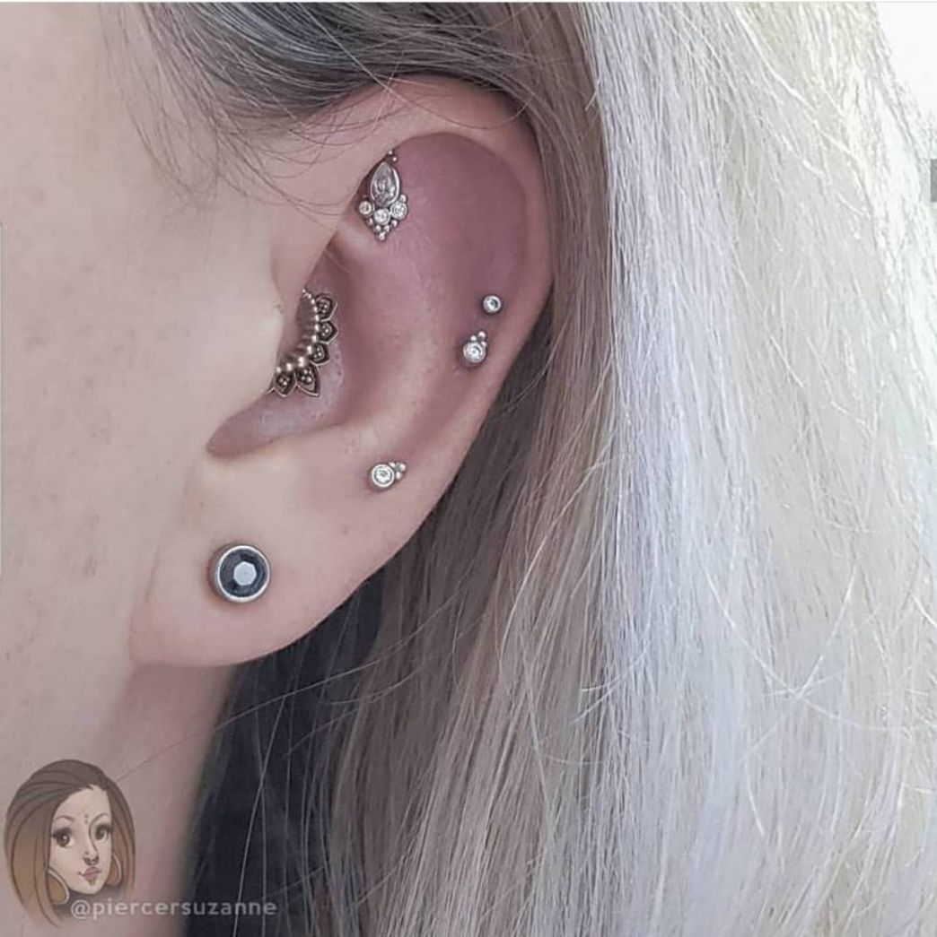 Moda Inspiração de piercings