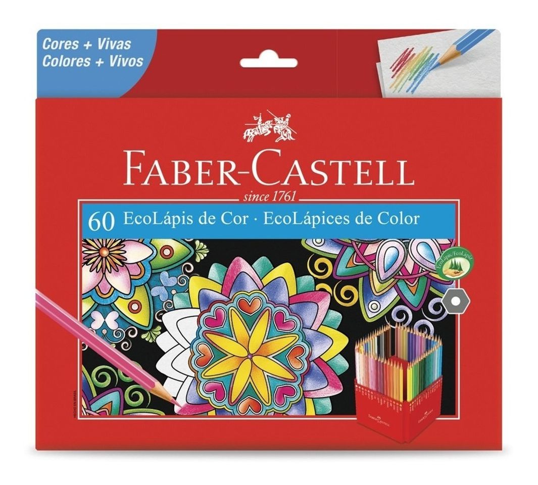 Fashion Lápis De Cor Sextavado Faber Castell 60 Cores - Mercado Livre