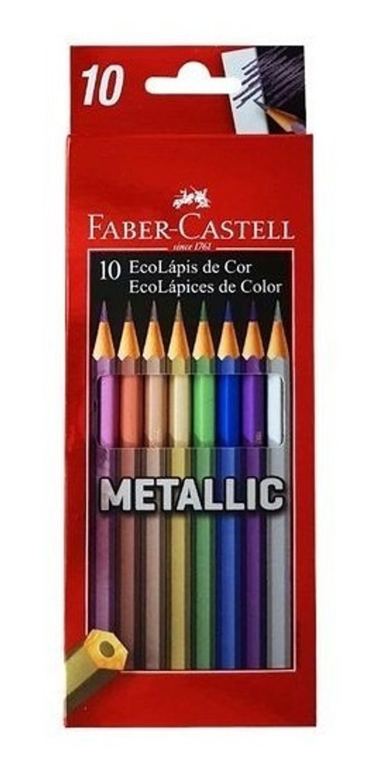 Social Lápis De Cor Ecolápis 10 Cores Metálicas Faber-castell Un Pm
