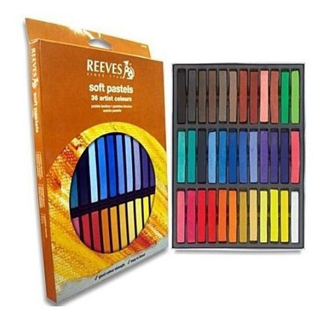 Social Giz De Cera Pastel Seco 36 Cores Reeves Super Oferta!