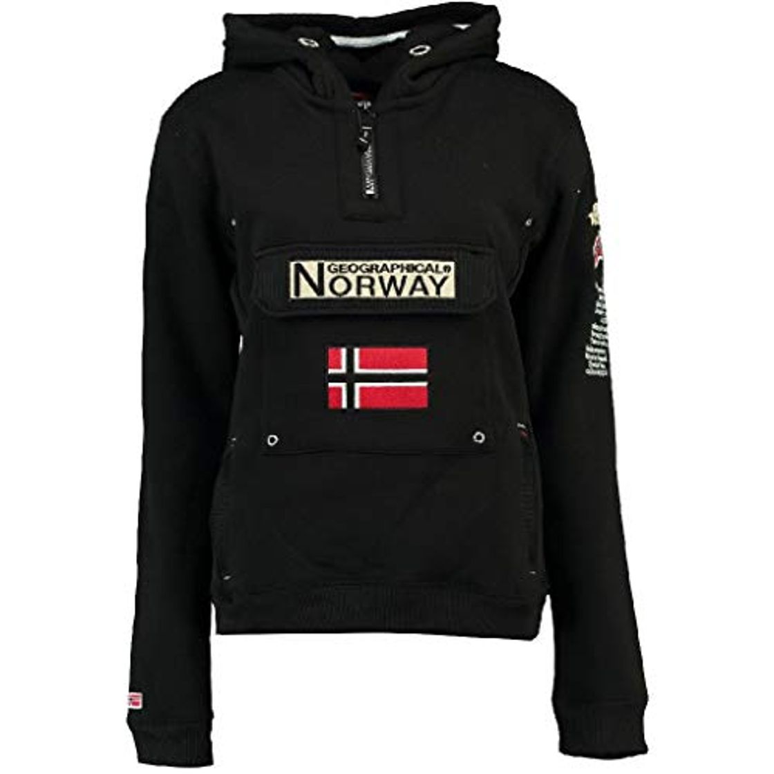 Social Geographical Norway Sudadera Mujer GYMCLASS A Negro S