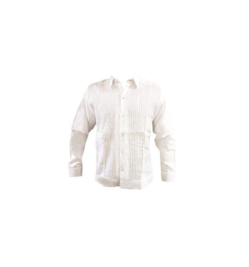 Fashion Kin-Ha Guayabera - Camiseta de manga larga para hombre