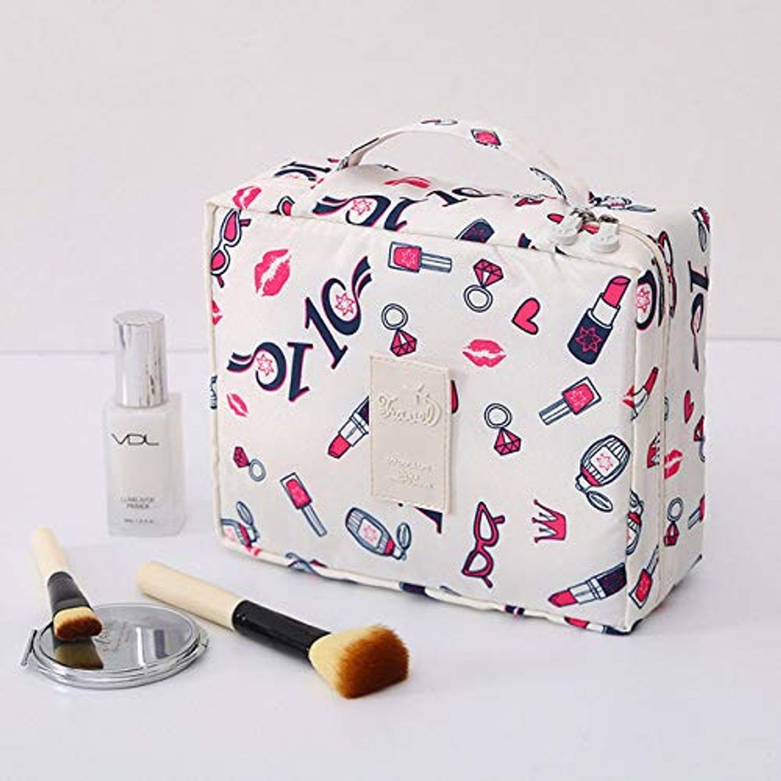 Fashion ZKYXZG Bolso de Cosméticos Bolsa de cosméticos de Viaje multifunción Neceser Mujeres Bolsas de Maquillaje Artículos de tocador Organizador Impermeable Almacenamiento Femenino Estuches de maq