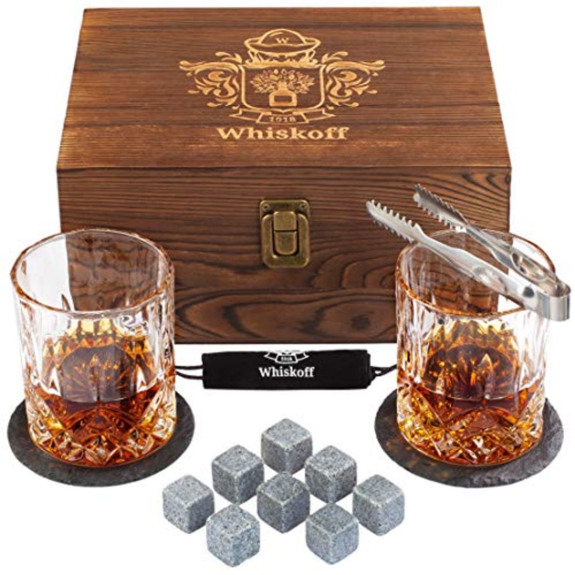 Products Juego de 2 vasos de whisky Twist. Set de regalo de piedras