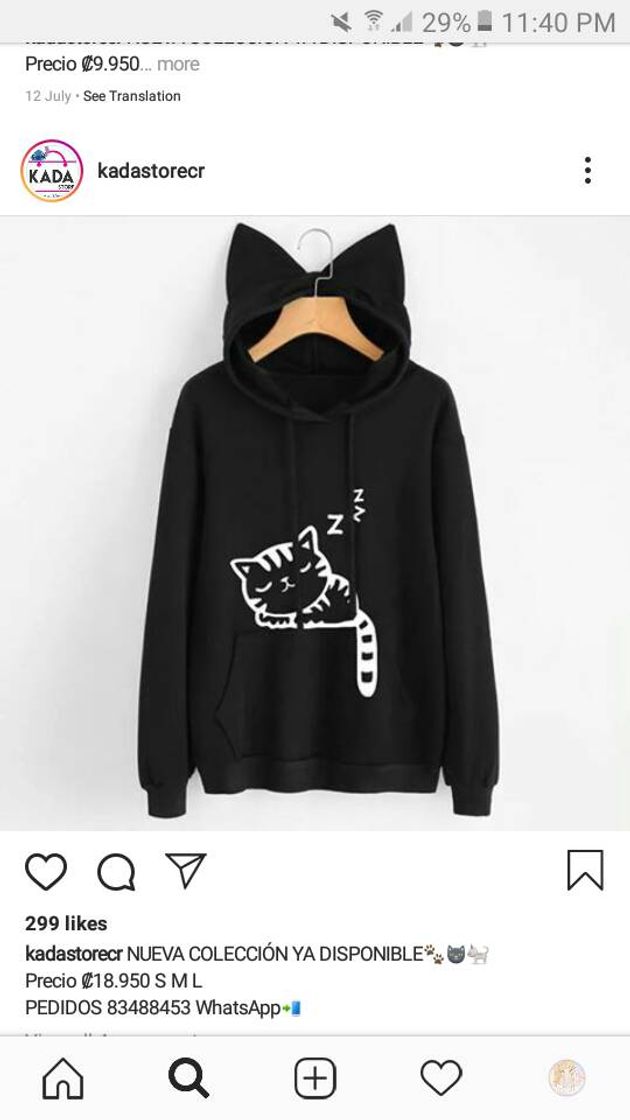 Moda Abrigo negro de gatito❤