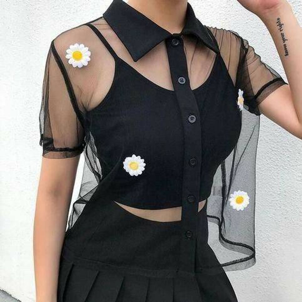 Moda black flowers